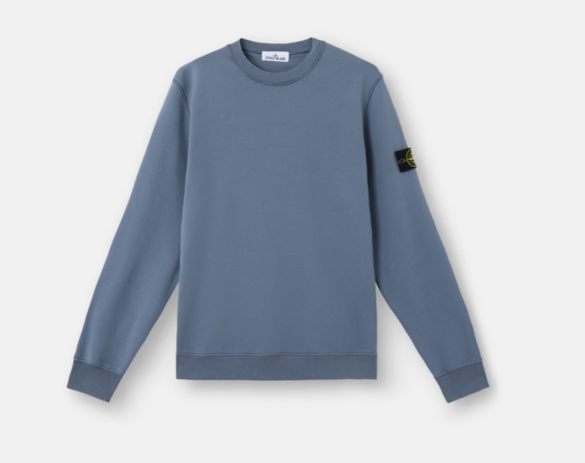 [STONE ]★Crewneck Sweatshirt with Pockets★Avio Blue Stone Island Sweatshirt Avio Blue – DKC Menswear