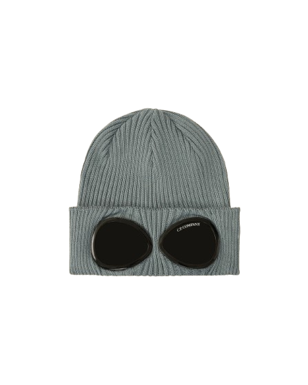 C.P. Company Cotton Goggle Beanie Stormy Weather - Blue