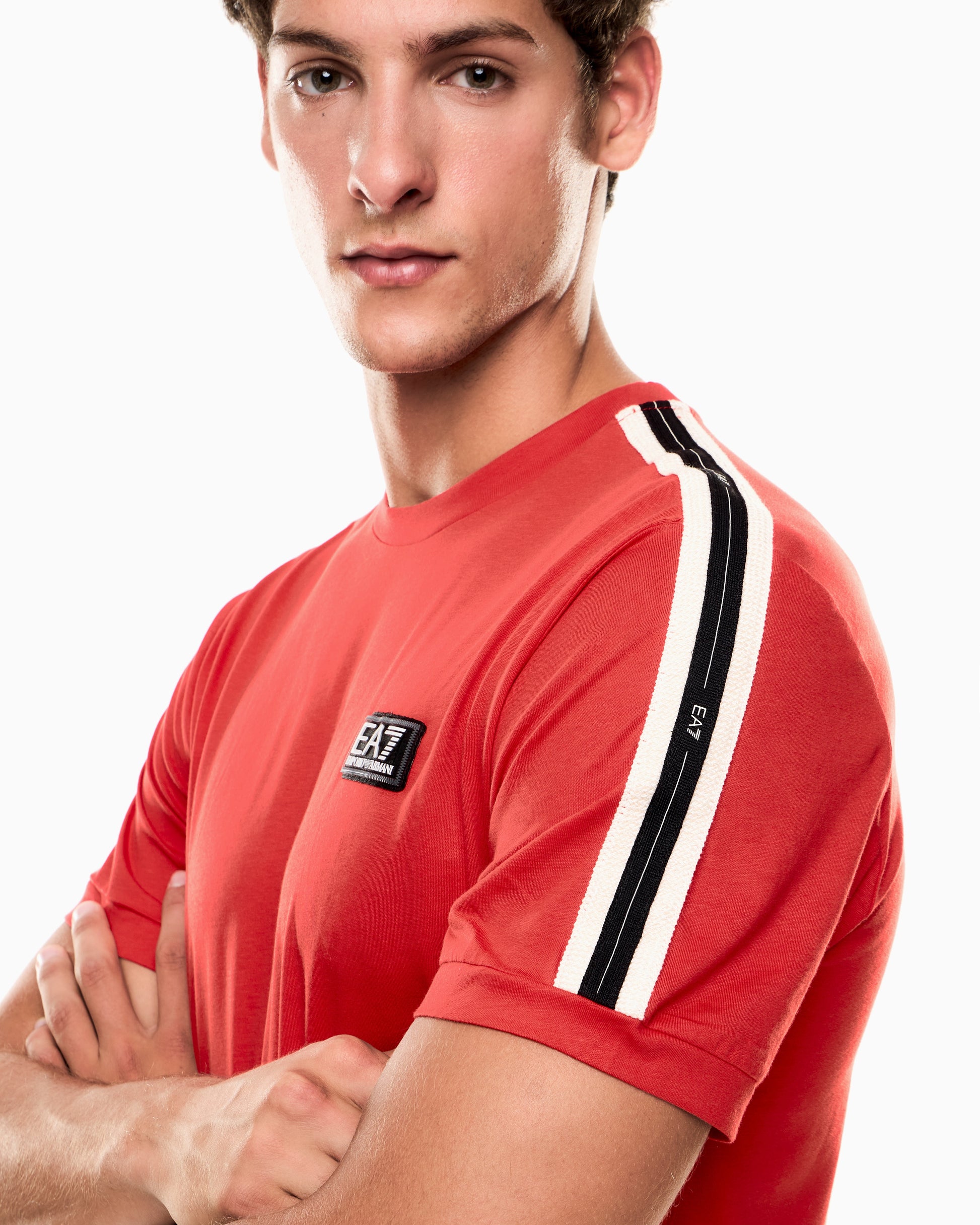 EA7 Logo tape T-Shirt - Red