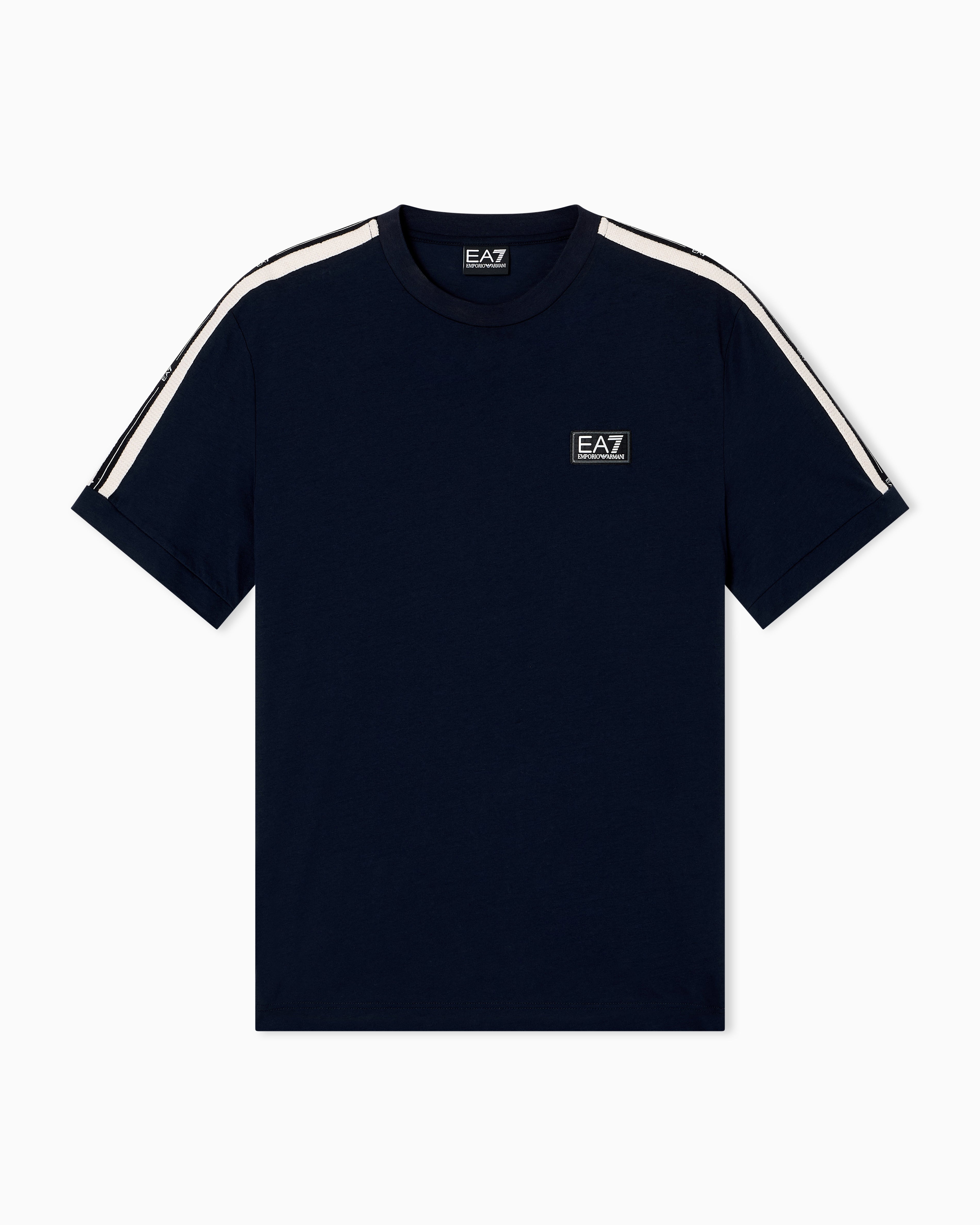 EA7 Logo Tape T-Shirt - Navy