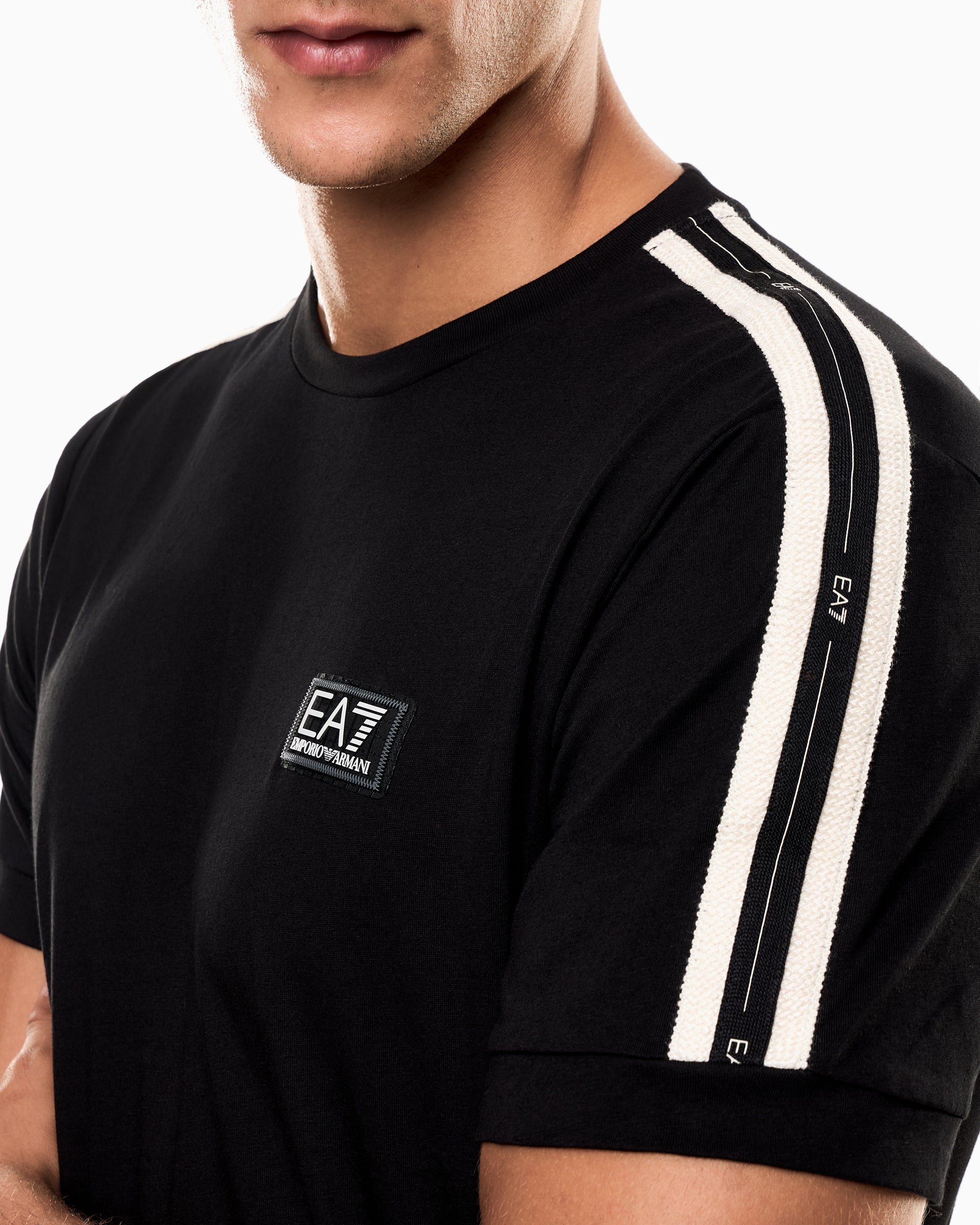 EA7 Logo Tape T-Shirt - Black