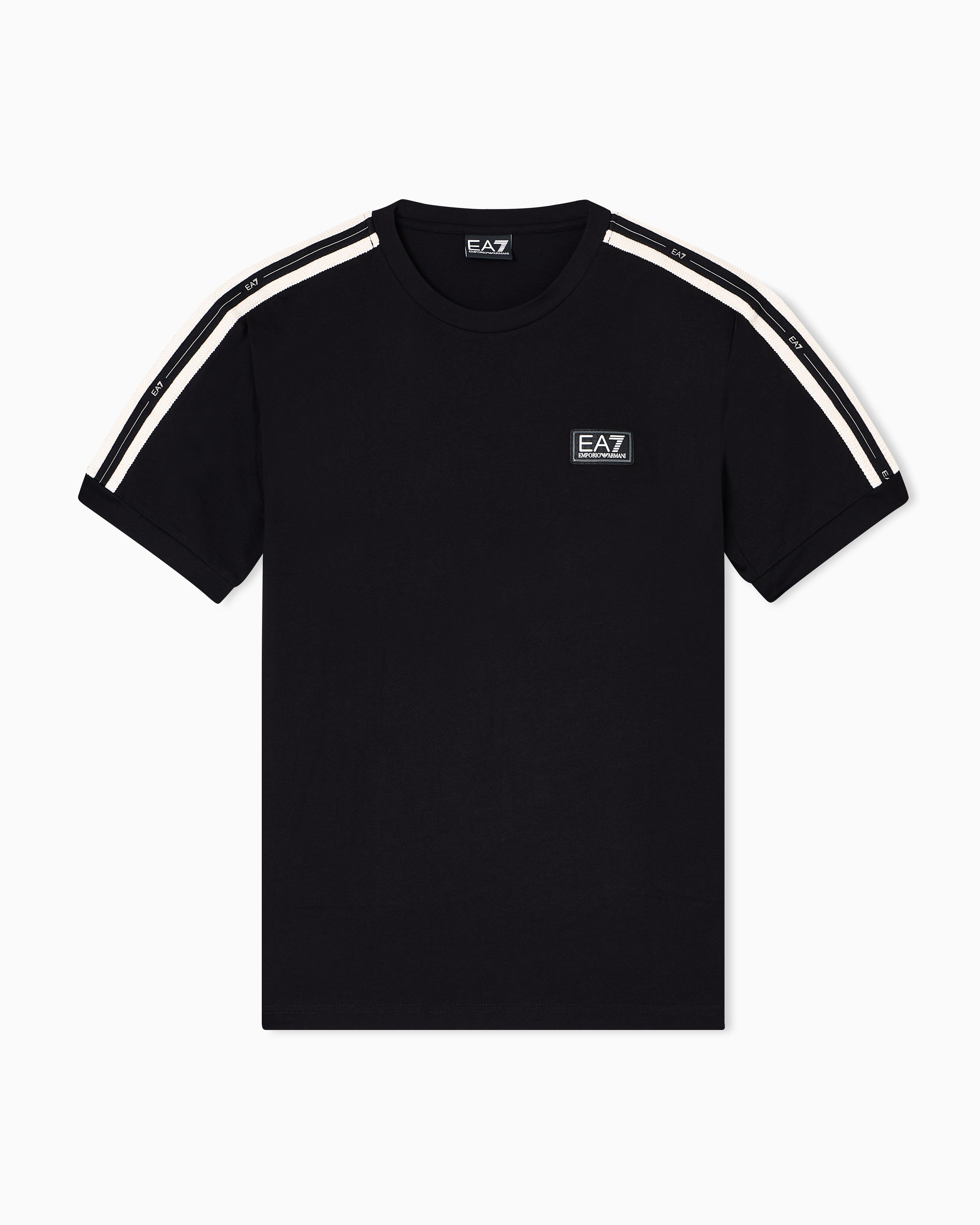 EA7 Logo Tape T-Shirt - Black