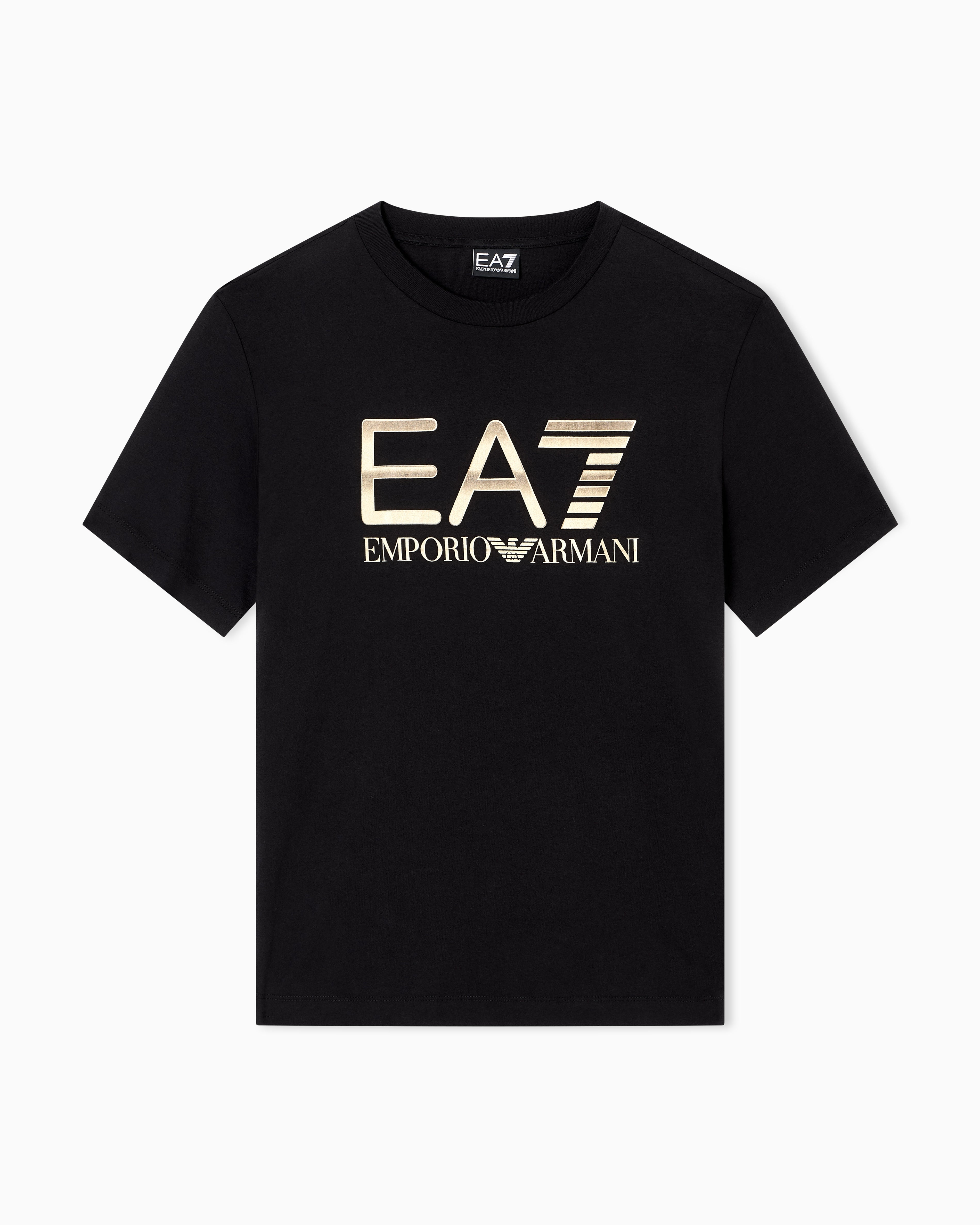 EA7 Oversized Logo T-Shirt - Black/Gold