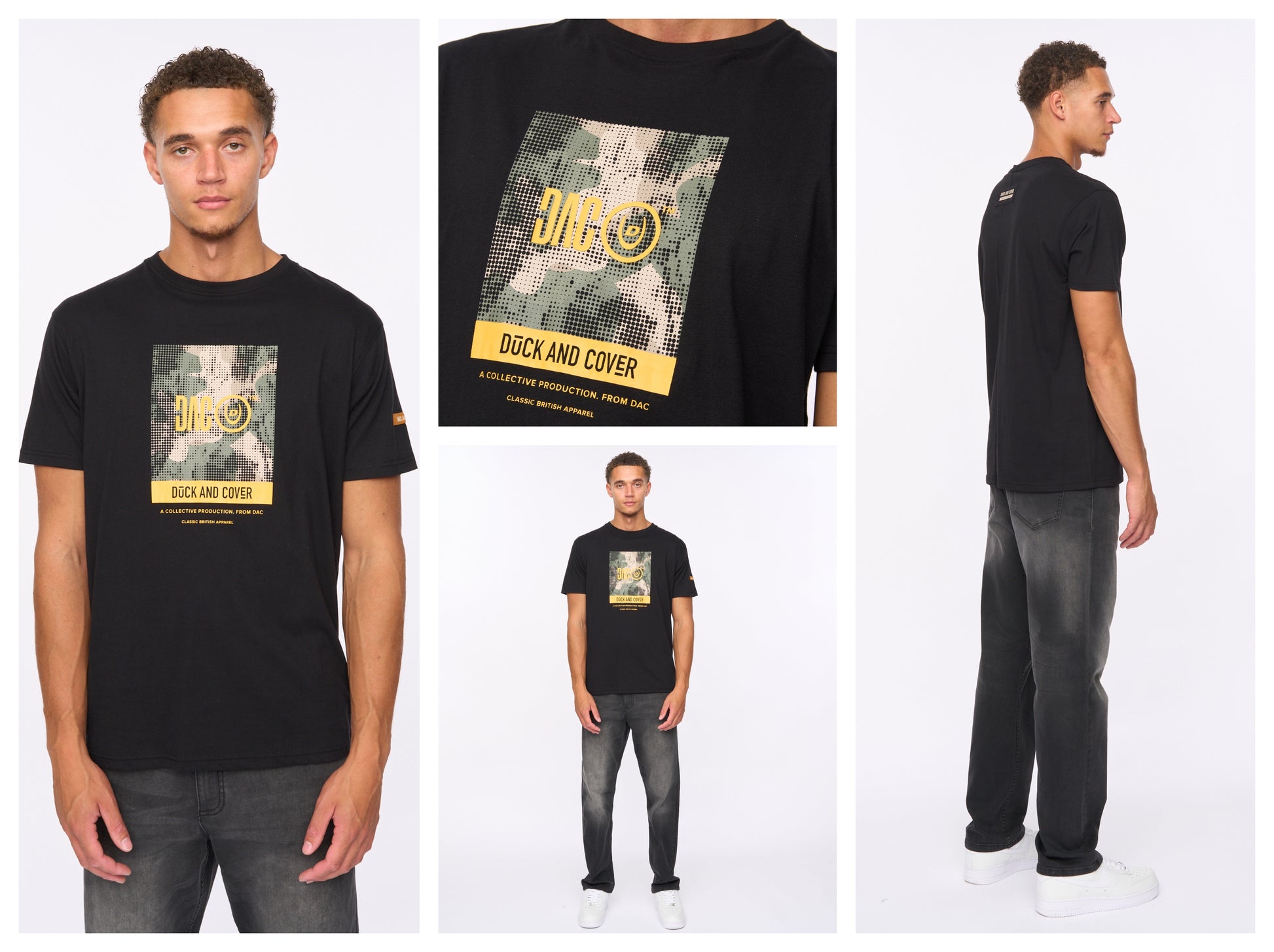 Duck & Cover Camostack T-Shirt Black