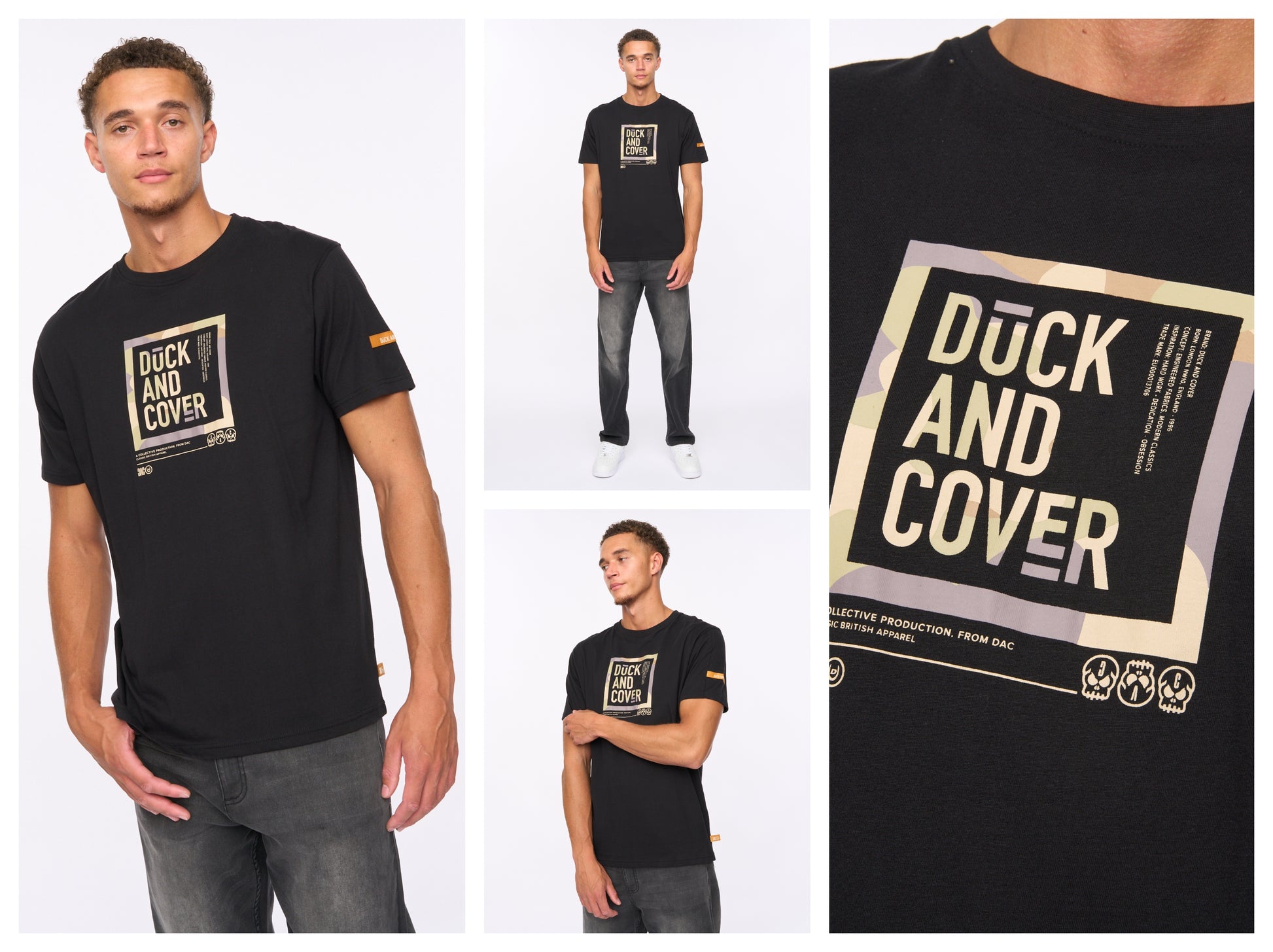 Duck & Cover Primatic T-Shirt Black