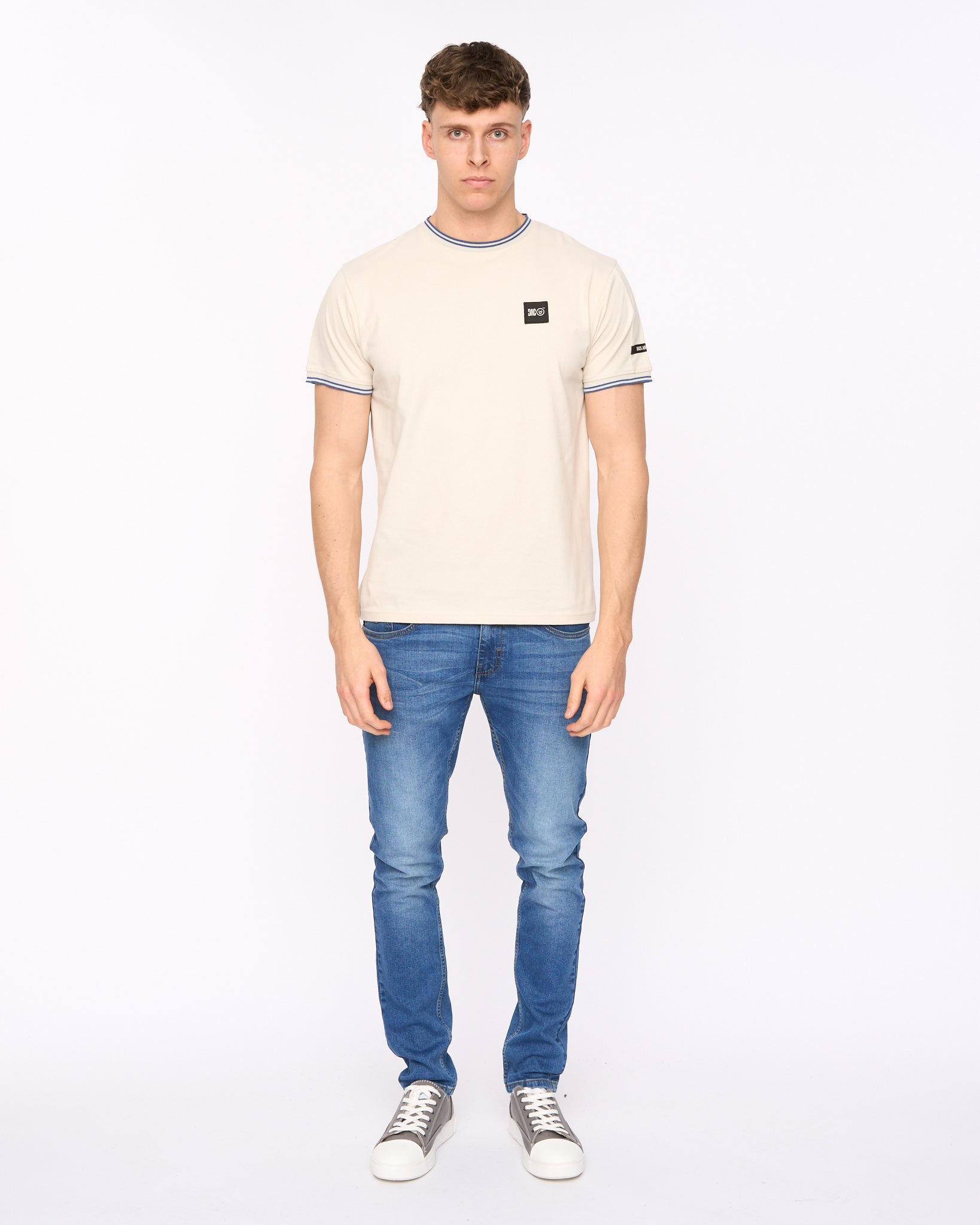 Duck & Cover Wrentham T-Shirt - Light Stone