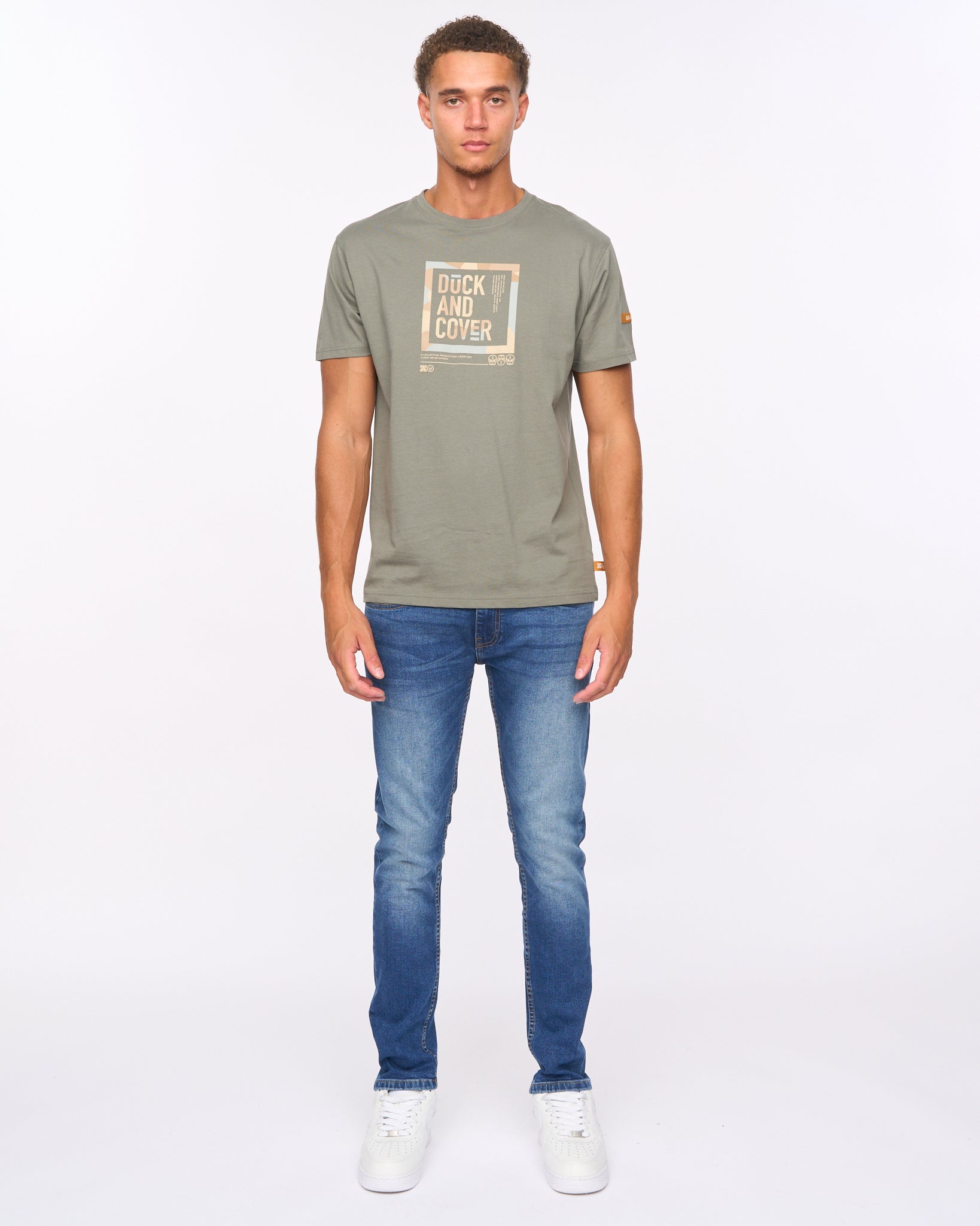 Duck & Cover Maylead Slim Fit Jeans Stone Wash