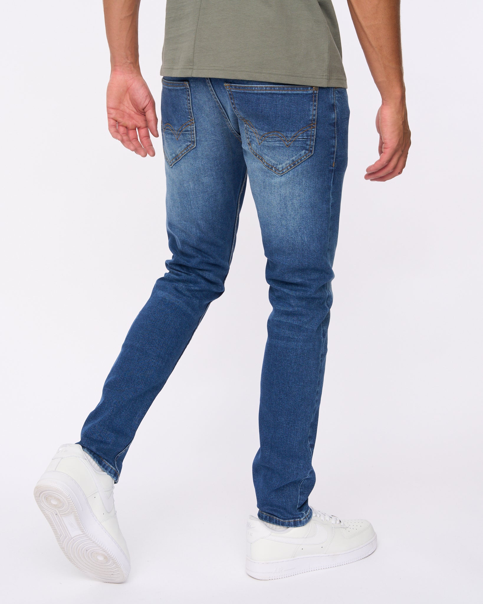 Duck & Cover Maylead Slim Fit Jeans Stone Wash