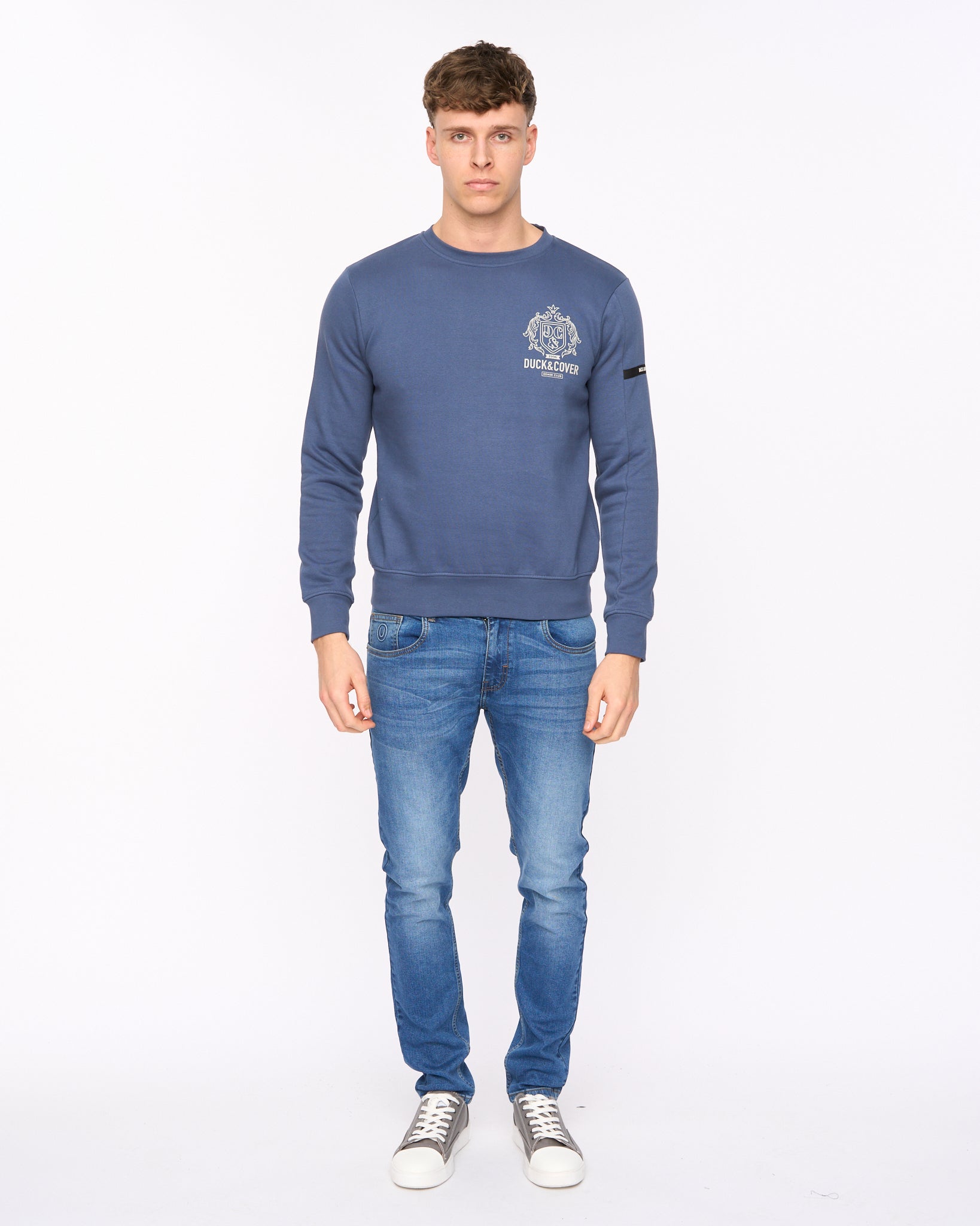 Duck & Cover Stoneham Sweatshirt - Denim Blue