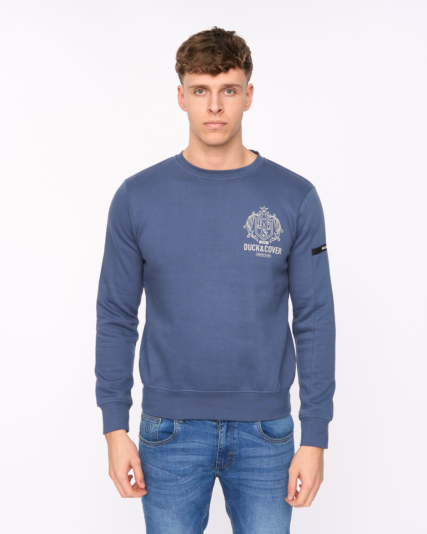Duck & Cover Stoneham Sweatshirt - Denim Blue