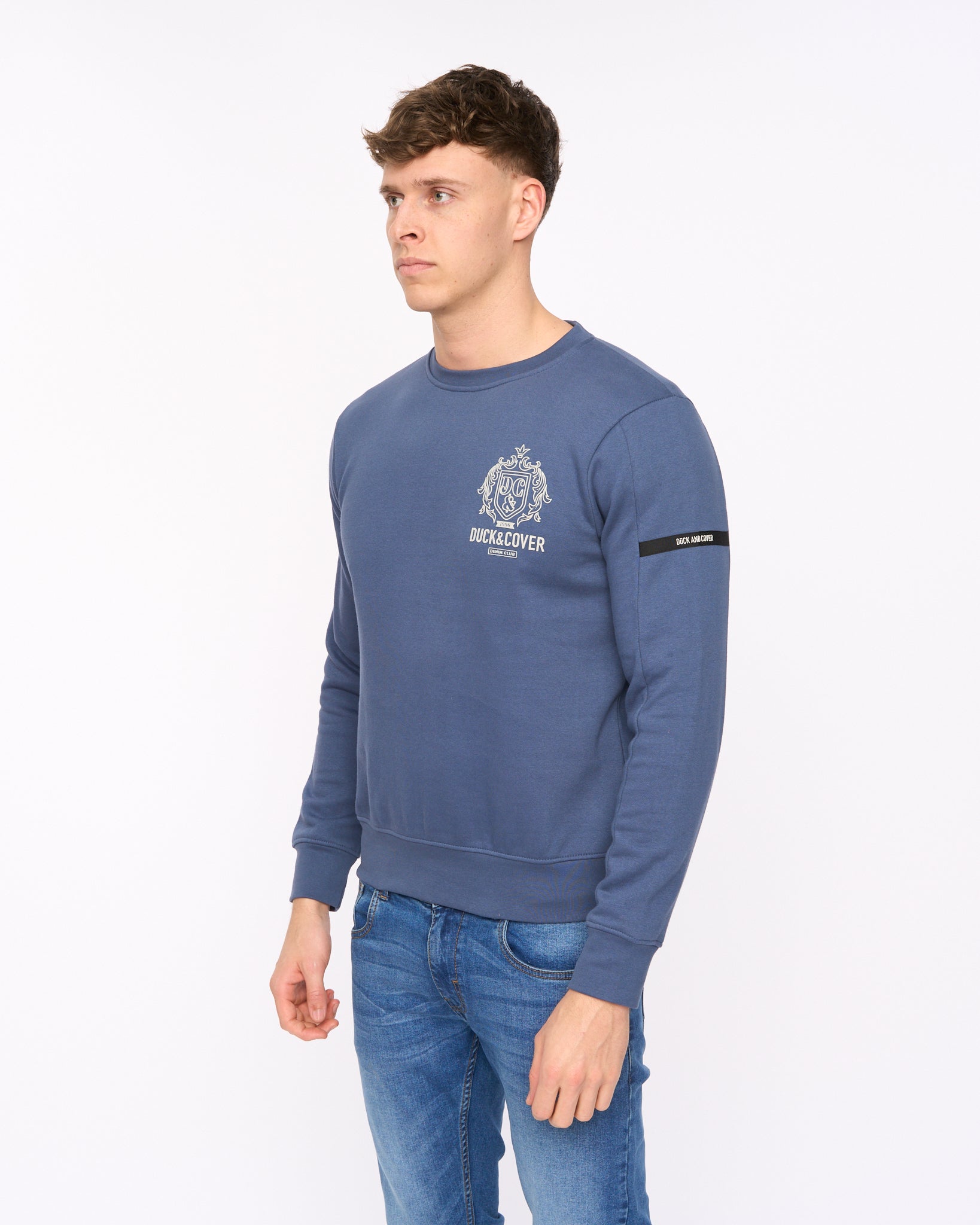 Duck & Cover Stoneham Sweatshirt - Denim Blue