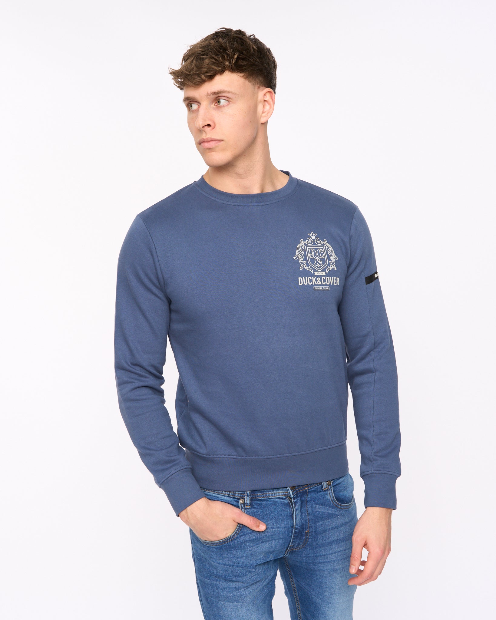 Duck & Cover Stoneham Sweatshirt - Denim Blue