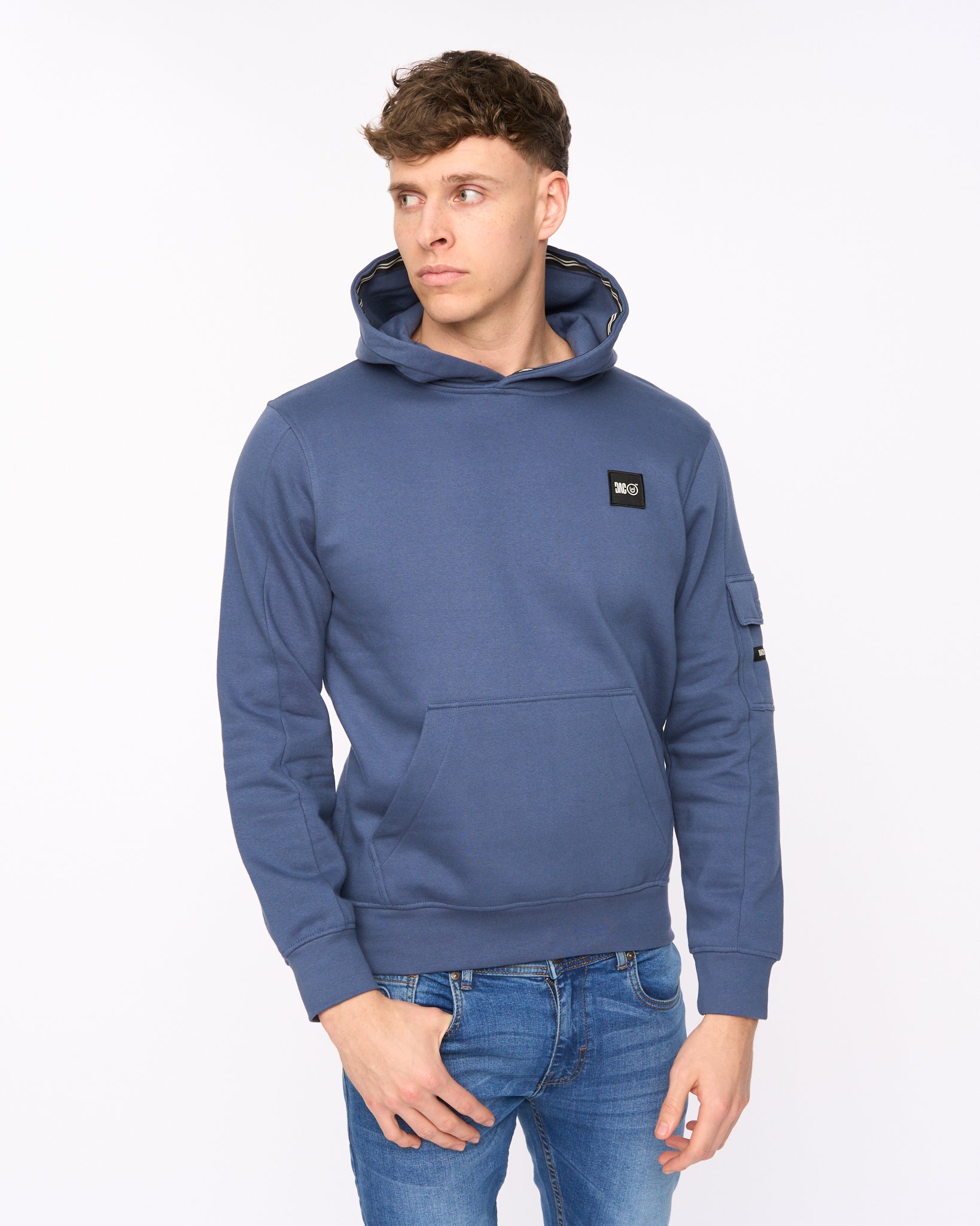 Duck & Cover Wrentham Hoodie - Denim Blue