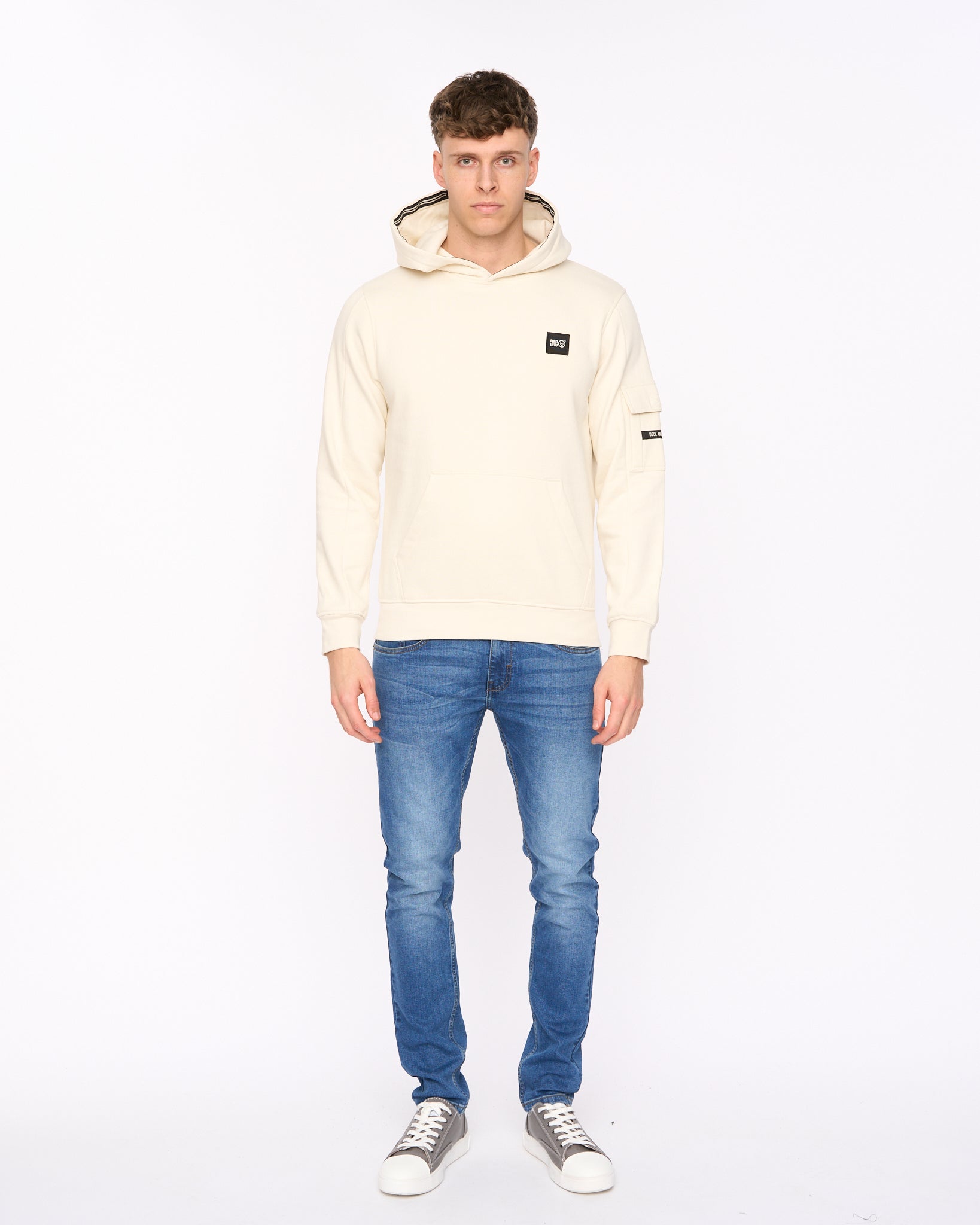 Duck & Cover Wrentham Hoodie - Light Stone