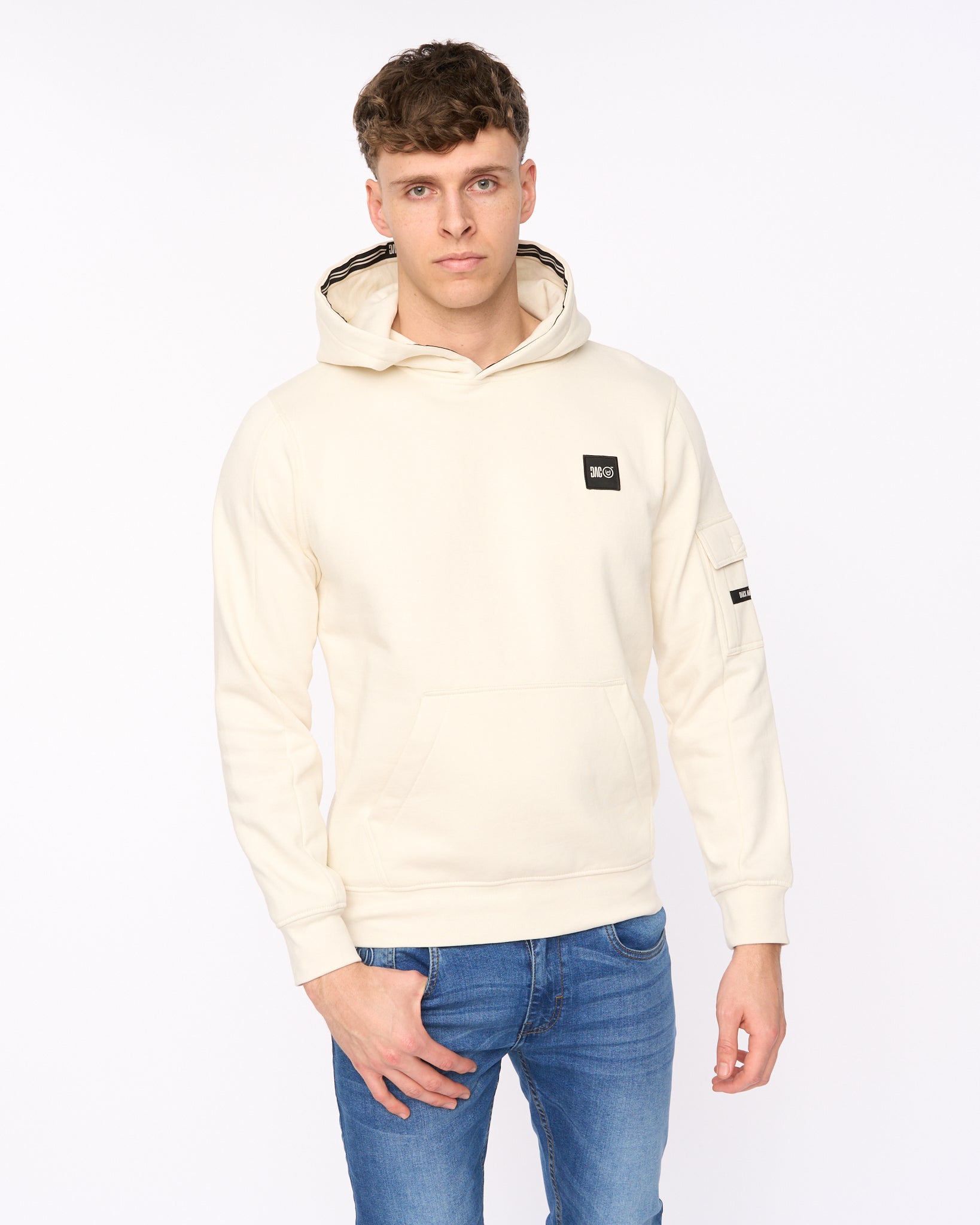 Duck & Cover Wrentham Hoodie - Light Stone