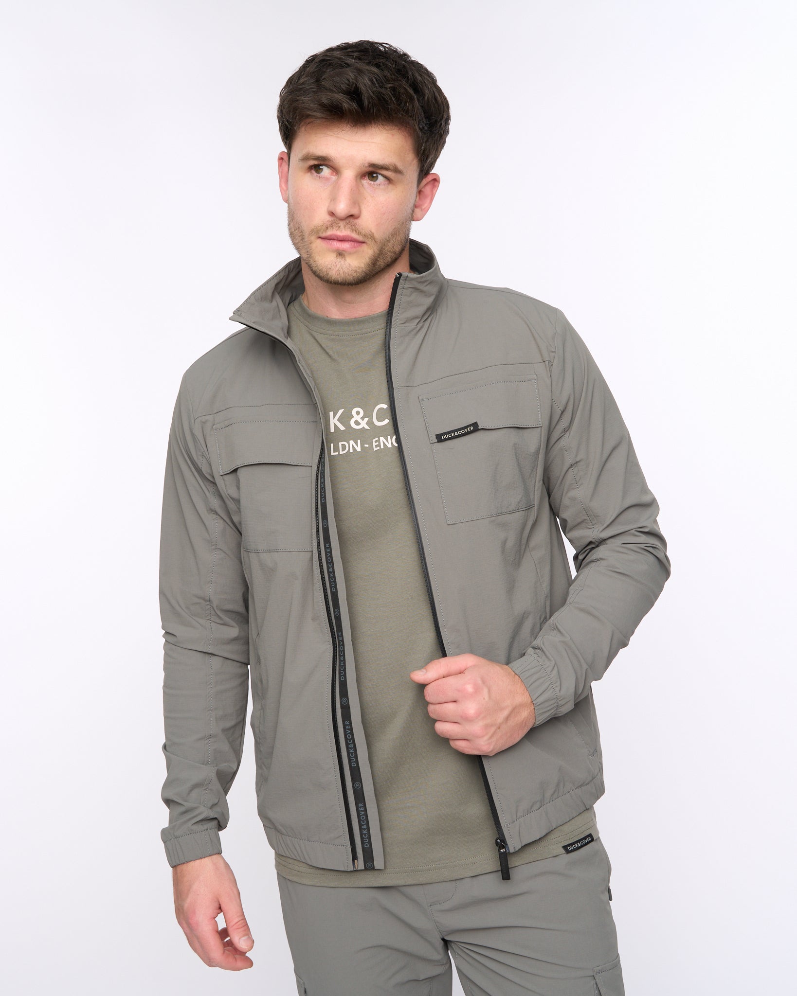 Duck & Cover Chamata Jacket Green Slate
