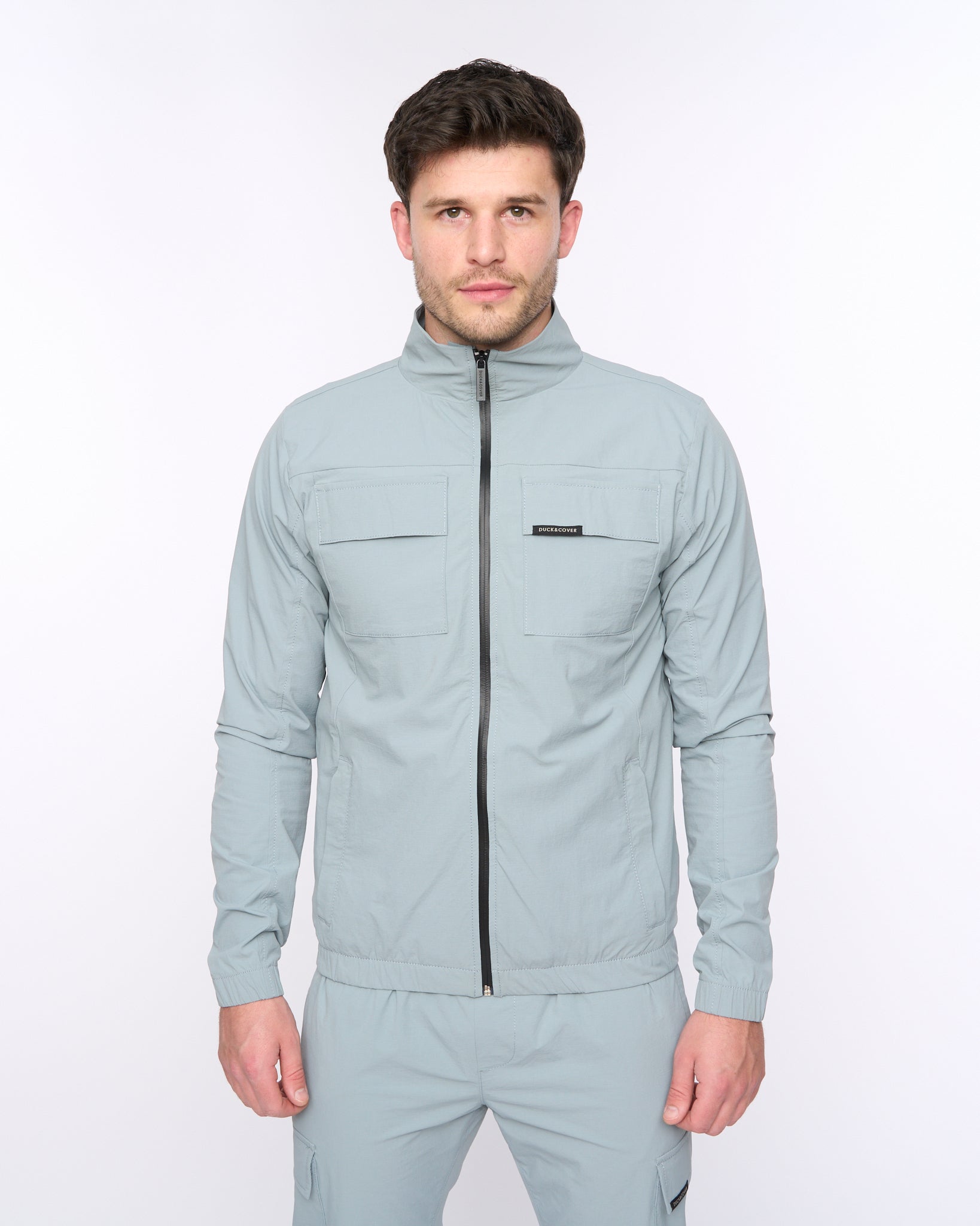 Duck & Cover Chamata Jacket Steel Blue