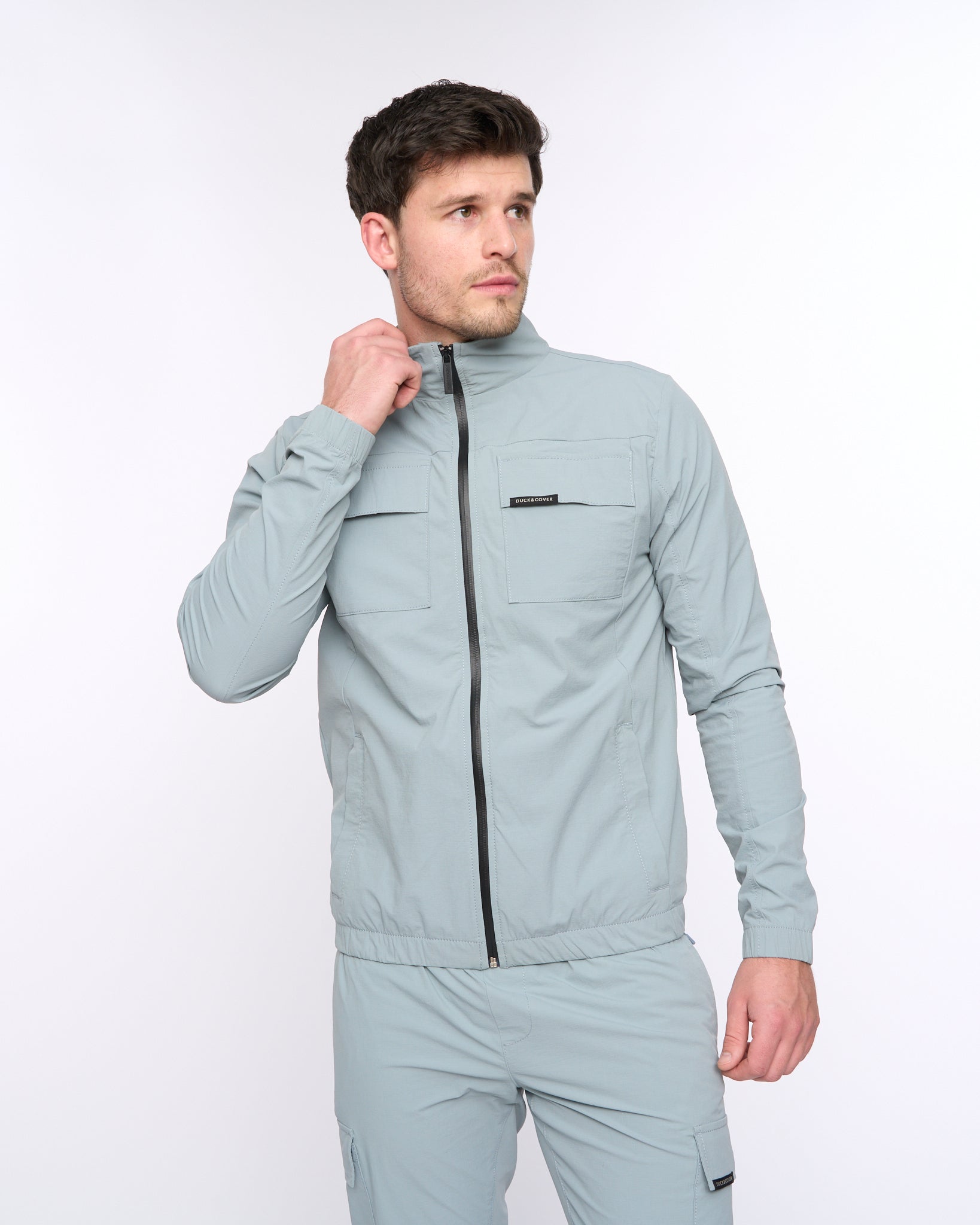 Duck & Cover Chamata Jacket Steel Blue