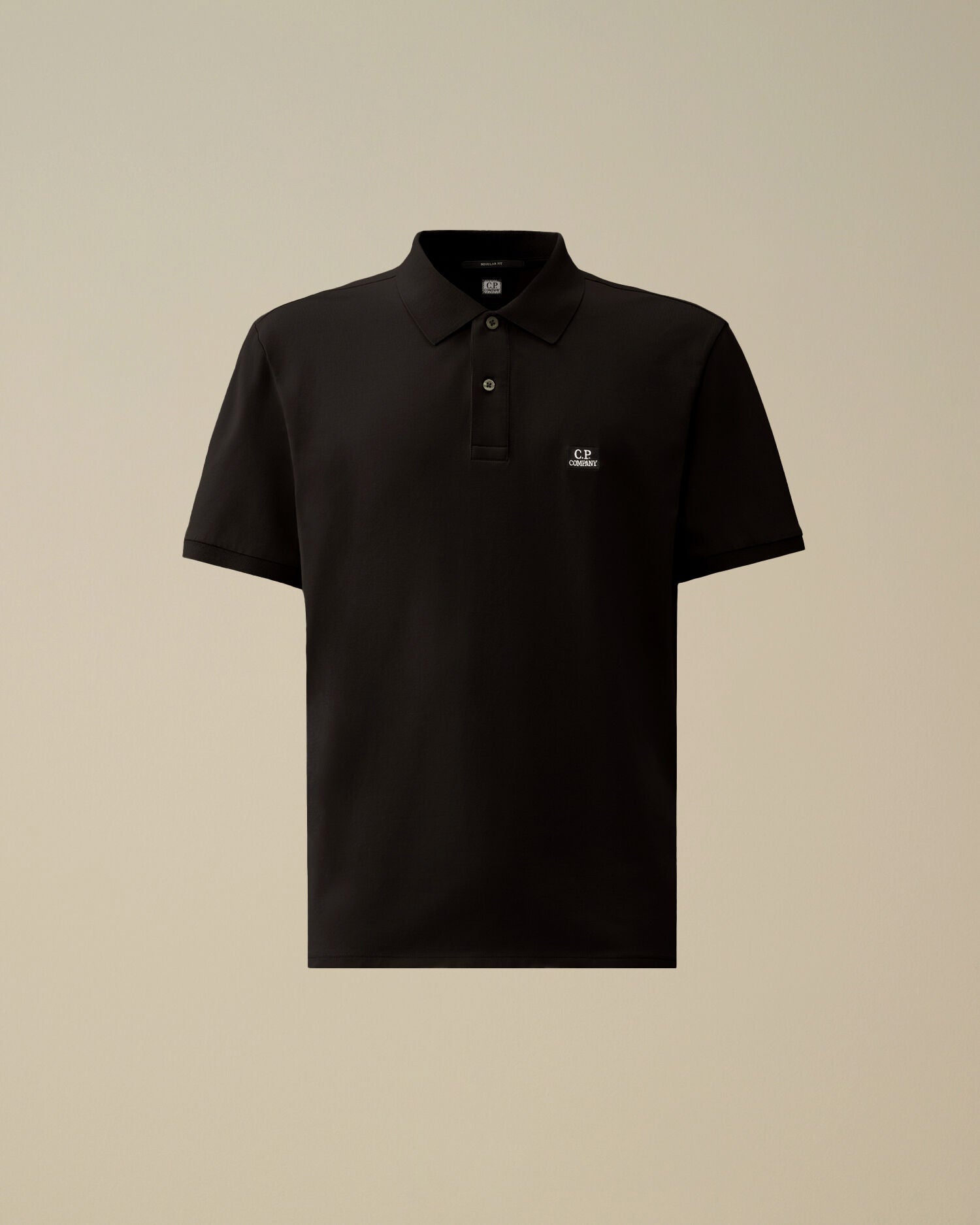 C.P. Company Stretch Piquet Polo - Black