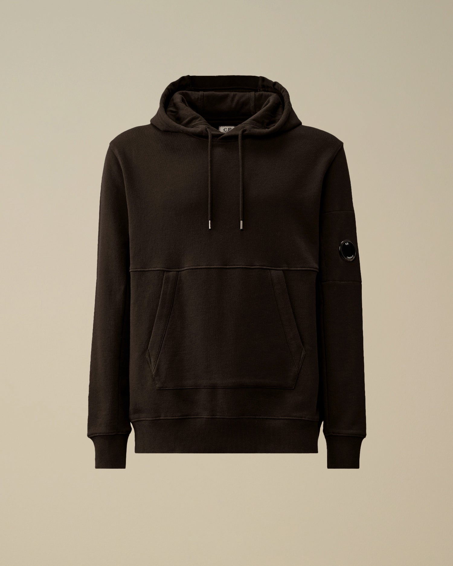 C.P. Company Diagonal Raised Fleece Hoodie Black