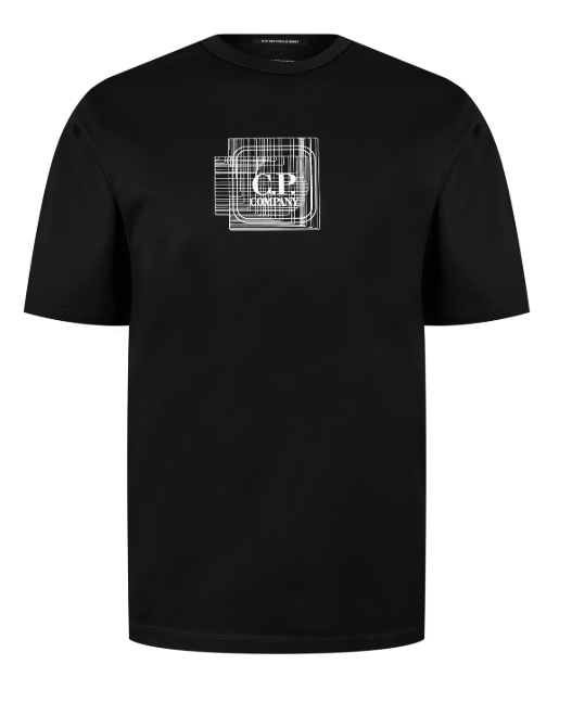 C.P. Company The Metropolis Series Mercerized Jersey Blurred T-Shirt Black