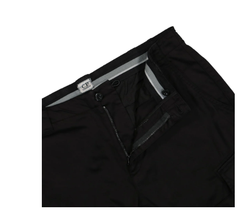 C.P. Company Stretch Sateen Cargo Shorts - Black