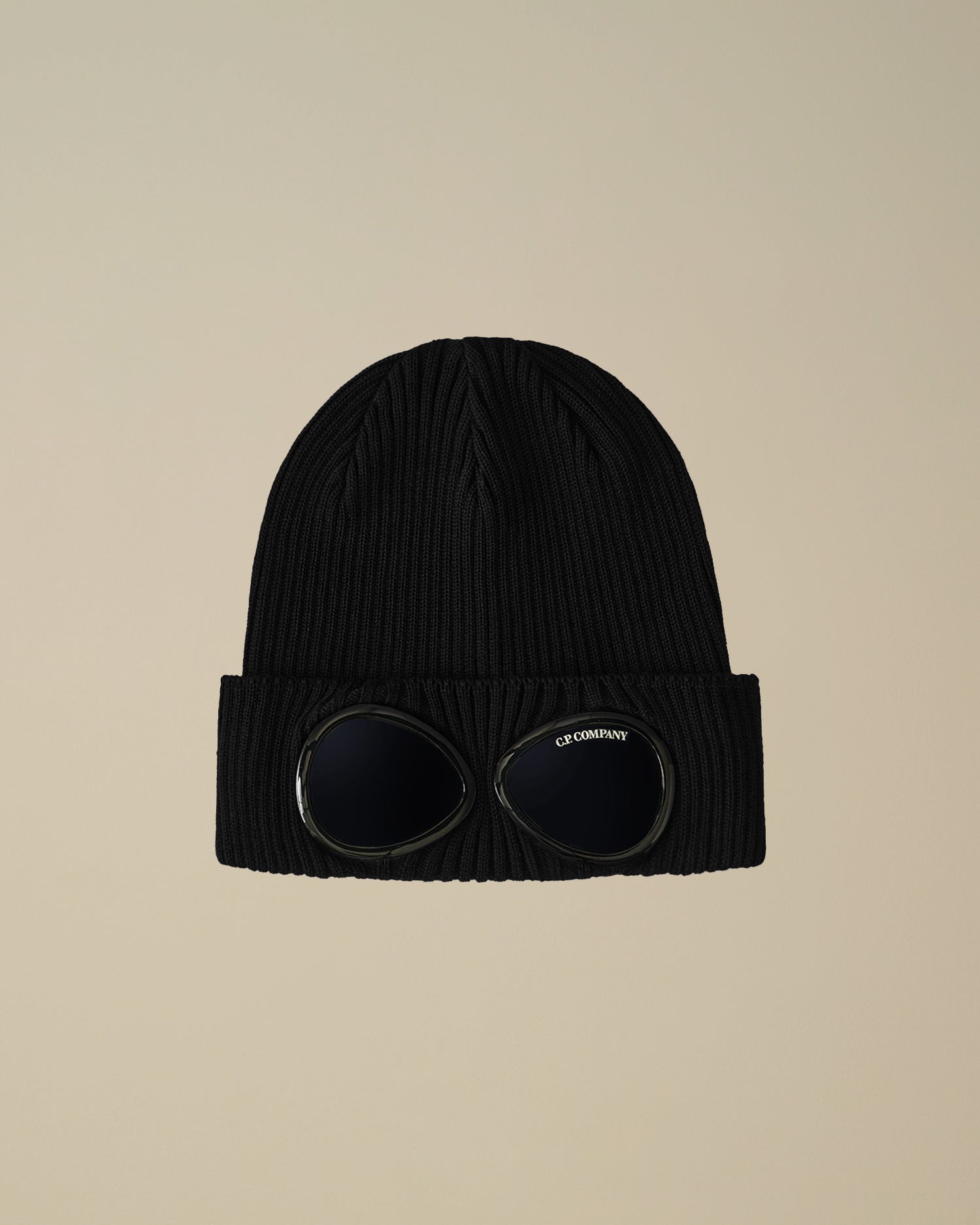 C.P. Company Cotton Goggle Beanie - Navy