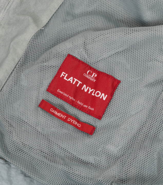 C.P. Company Flatt Nylon Goggle Overshirt - Silver Blue