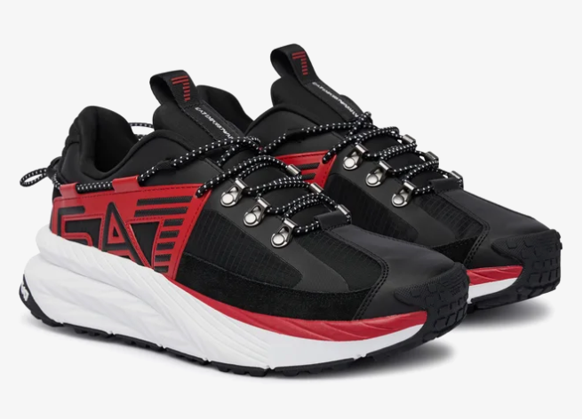 EA7 Crusher Sonic Trainers - Black/Red