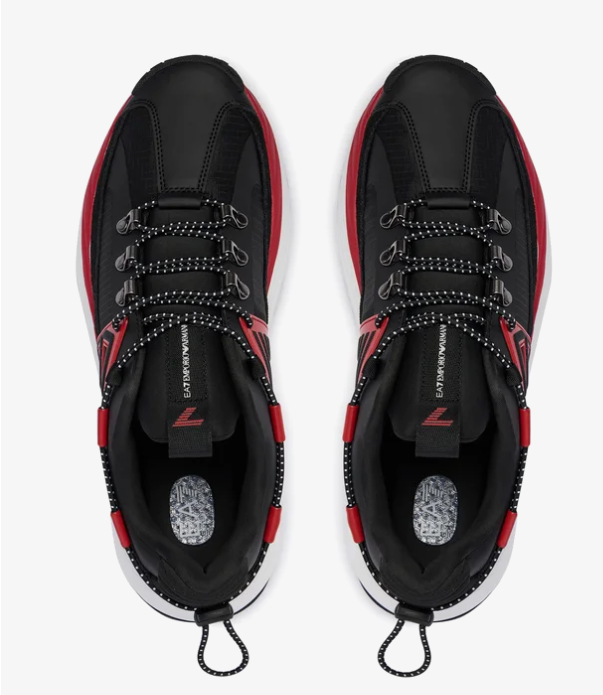 EA7 Crusher Sonic Trainers - Black/Red