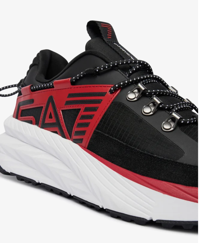 EA7 Crusher Sonic Trainers - Black/Red