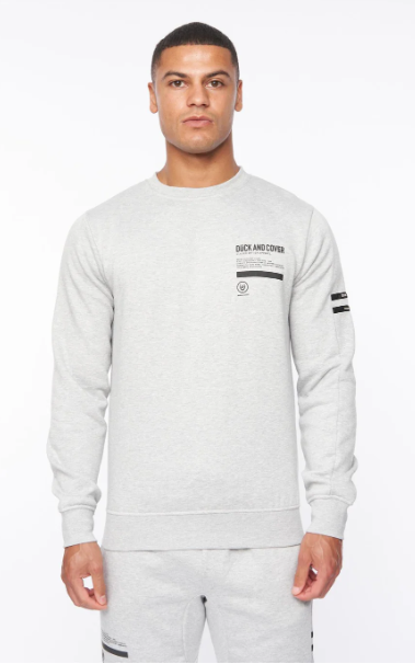 Duck & Cover Jennerkins Crew Sweatshirt Grey