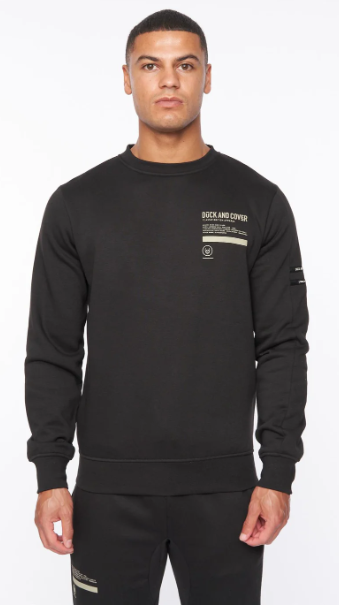 Duck & Cover Jennerkins Crew Sweatshirt Black