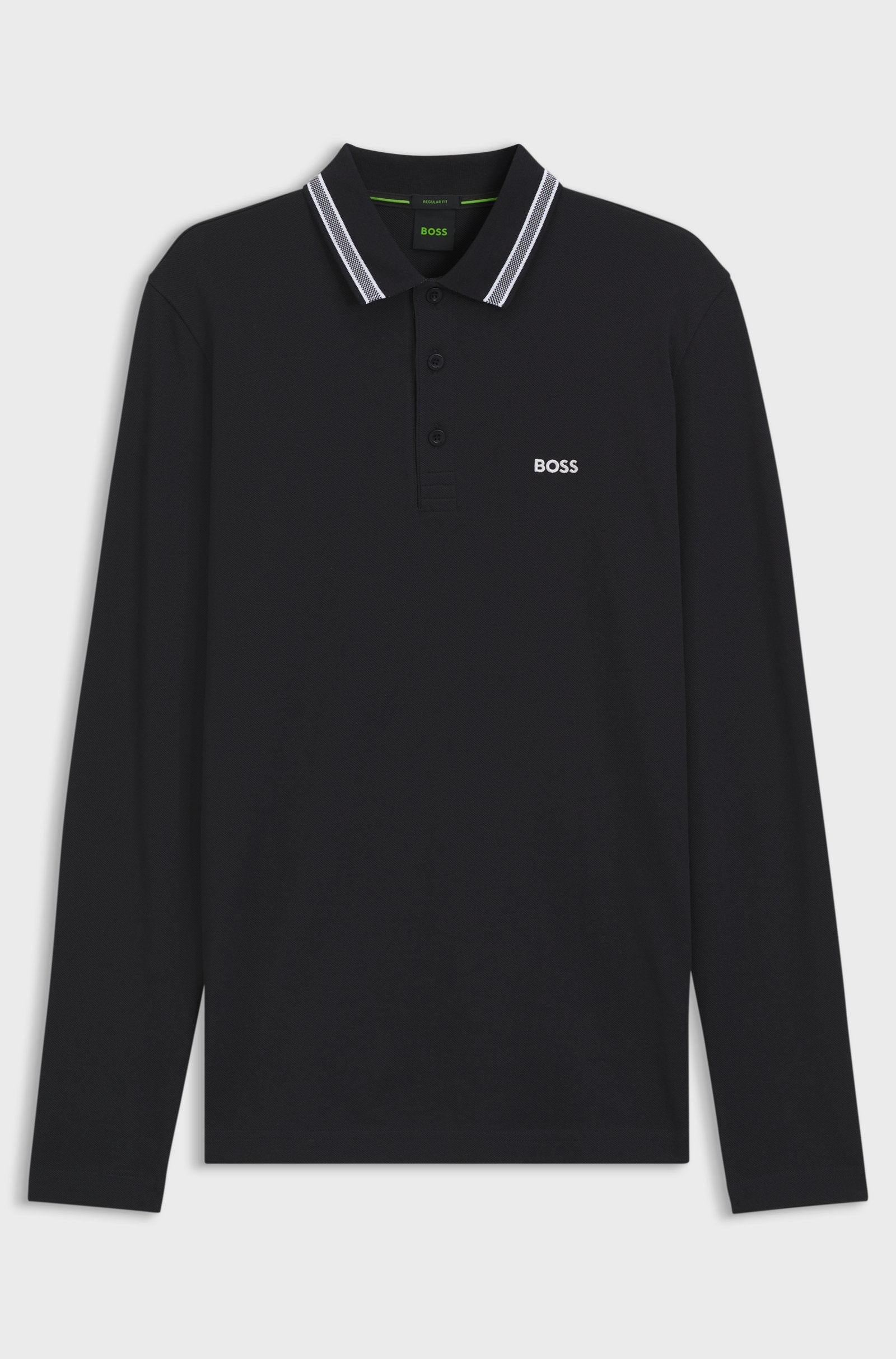 Boss Plisy Long Sleeve Polo - Navy