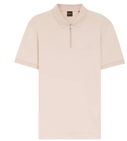 Boss Passerzip Stretch Polo - Light Pink